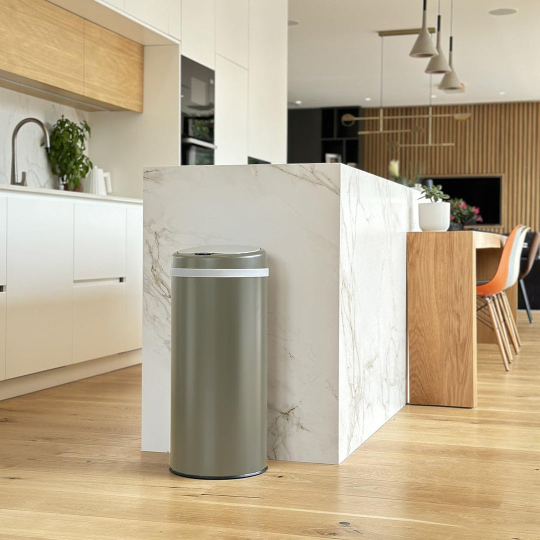 Kitchen Move Automatischer Abfalleimer mit Sensor, Edelstahl, 42 Liter, Durchmesser , mit Deckel, ta