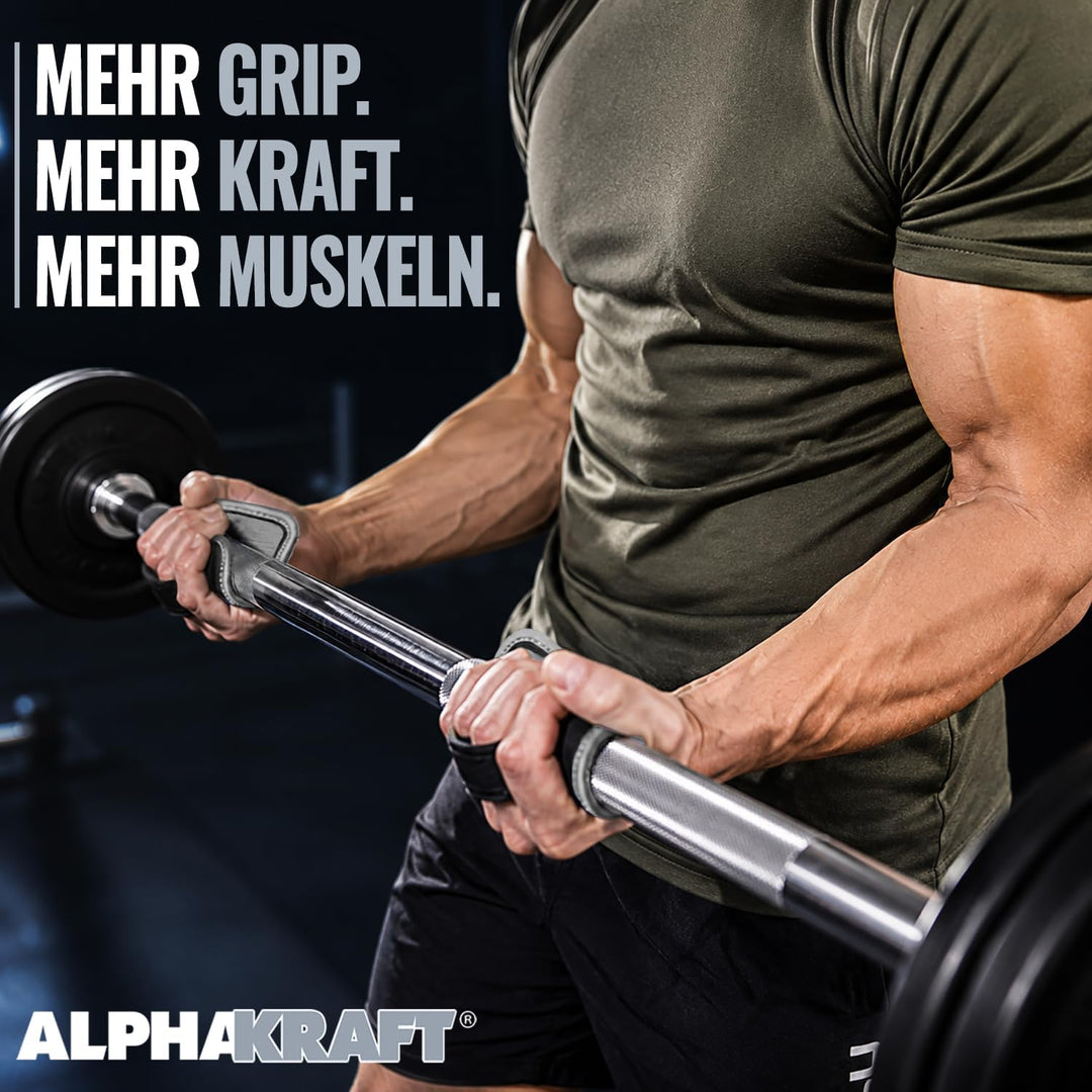 ALPHAKRAFT® Griffpolster Kraftsport [1 Paar] | Griffpads Krafttraining & Grip Pads Gym | rutschfeste