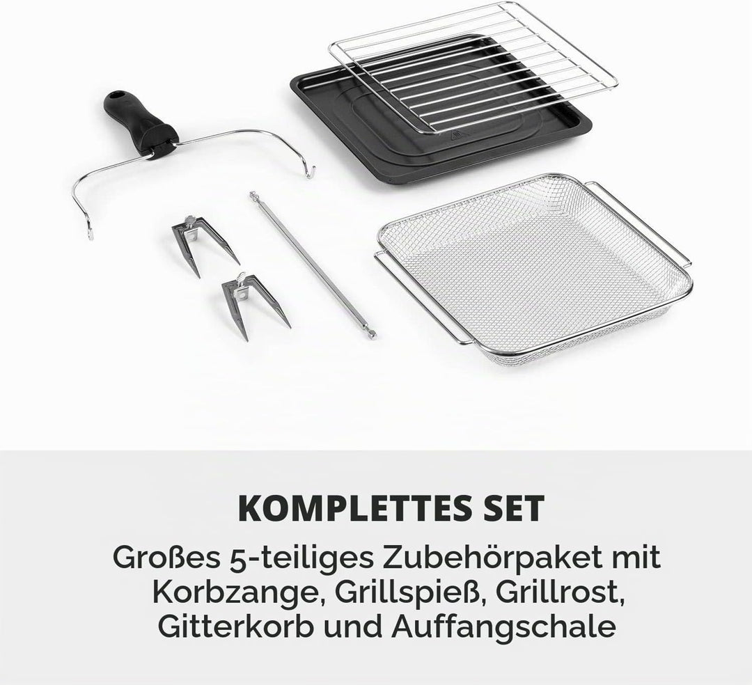 Klarstein AeroVital Cube Chef Heissluftfritteuse - 1700 W Heissluftfriteuse, Airfryer mit Touchscree