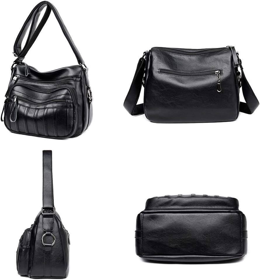 Coolives Damen Umhängetasche Casual Schultertasche Messenger Tasche Schwarz EINWEG, Schwarz