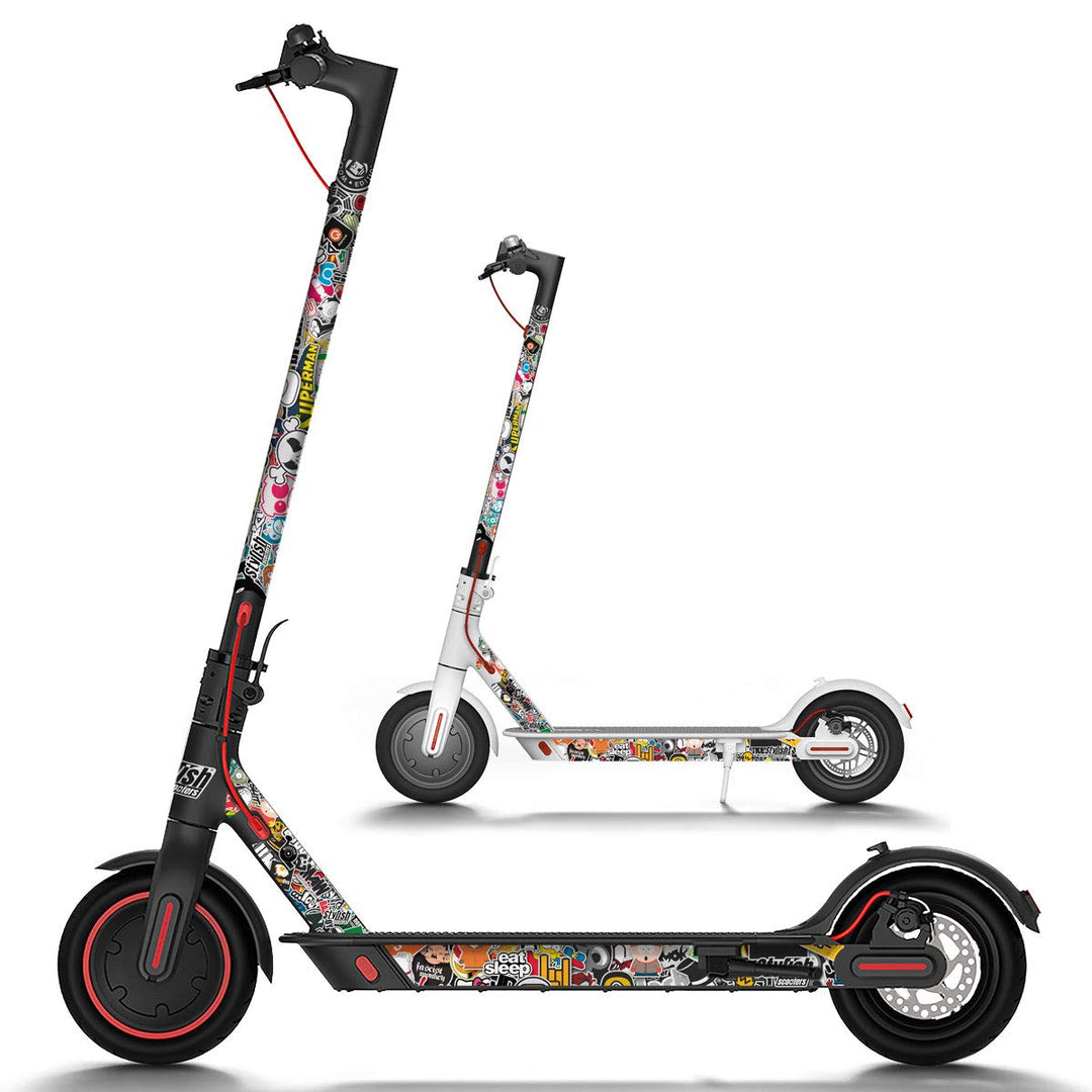 STYLISH Scooters Xiaomi M365, Vinyl-Sticker Bomb für Xiaomi M365, Aufkleber Xiaomi M365 Pro 2, Stick