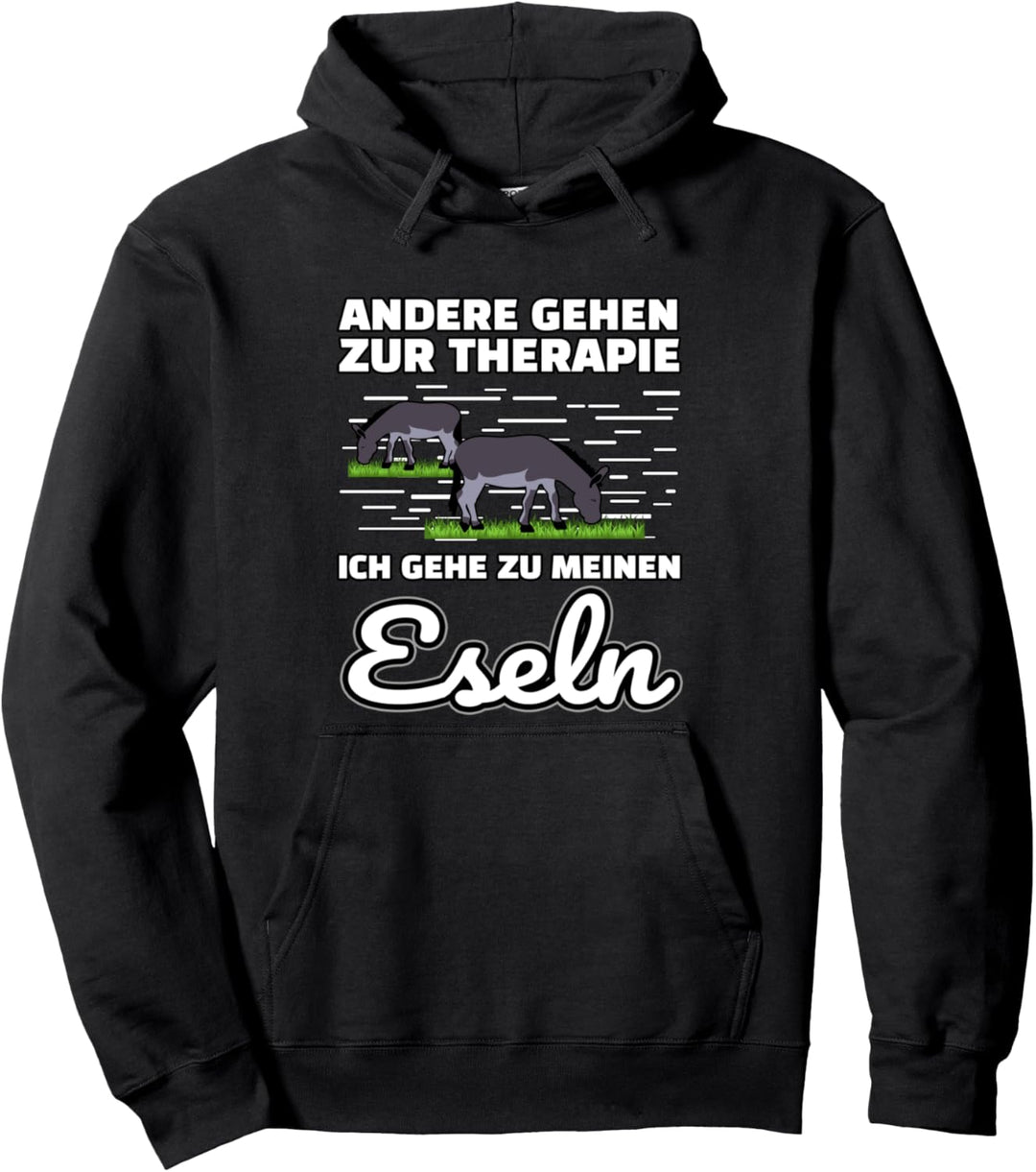 Esel Therapie - lustiger Spruch Pullover Hoodie