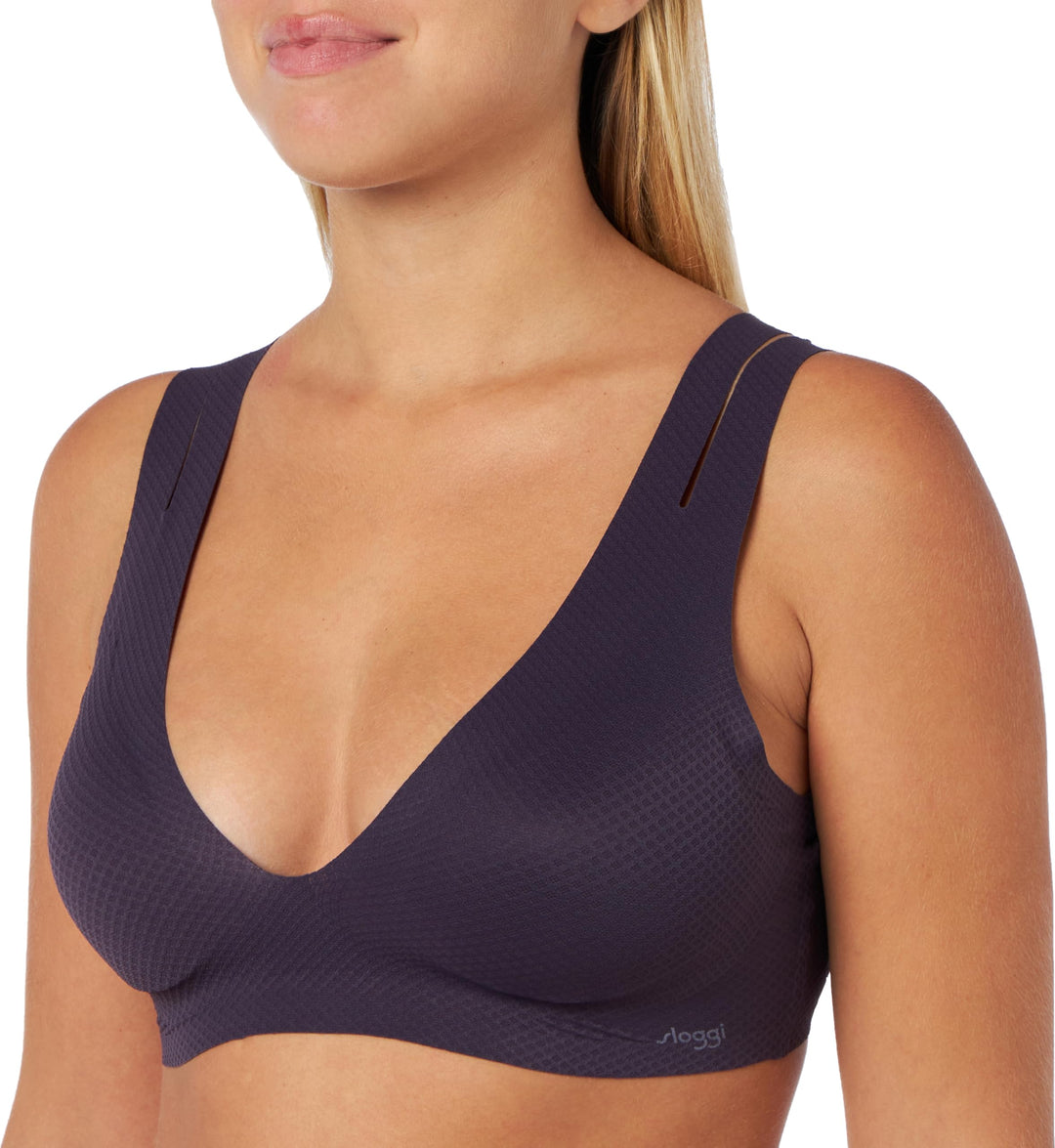 Sloggi Damen Zero Feel Flow Bralette Bustier, Blueberry