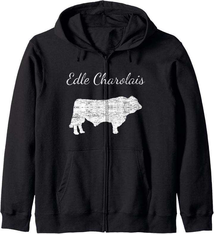 Charolais Landwirt Bauer Landwirtschaft Kuh Rinder-Züchter Kapuzenjacke