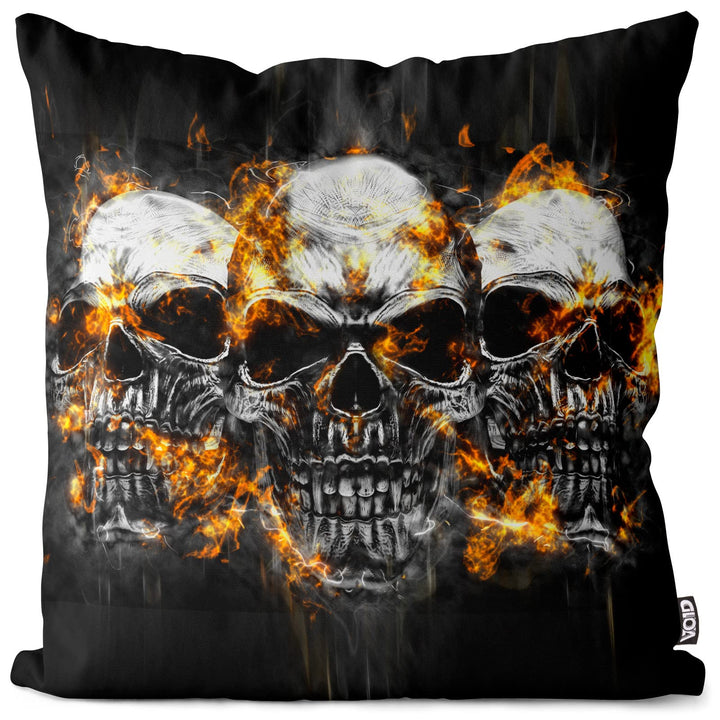 VOID Totenköpfe Hard Rock Kissenbezug Kissenhülle Sofakissen Kissen Deko Outdoor-Kissen Dekokissen,