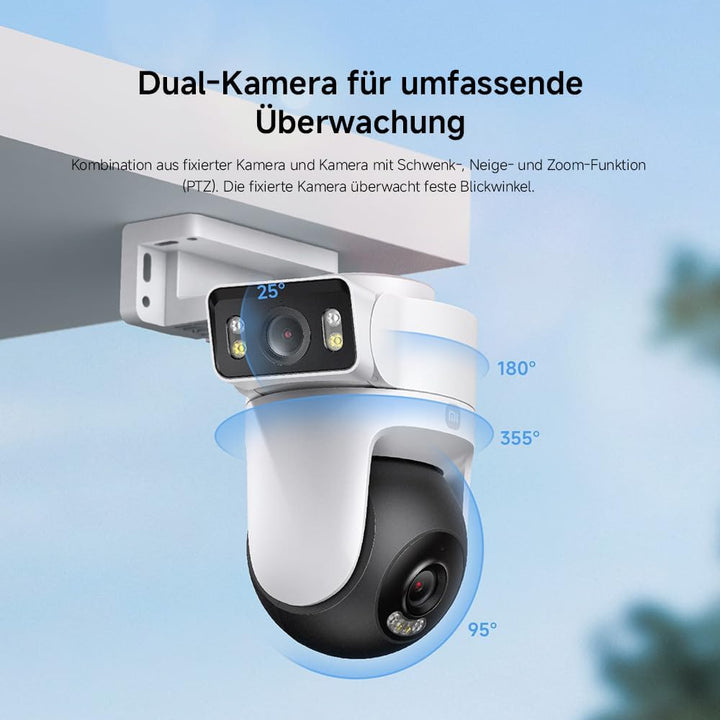 XIAOMI Outdoor Kamera CW500 Dual, Dual 2.5K Ultra-HD Bildqualität, AI Erkennung, Dual-Band Wi-Fi 6,