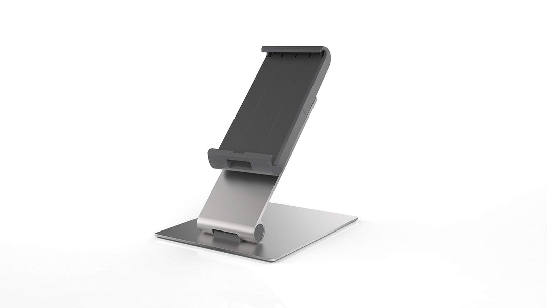 Durable Tablet Tischhalterung (für Tablets 7-13 Zoll, 360° drehbar mit Diebstahlsicherung) silber/an