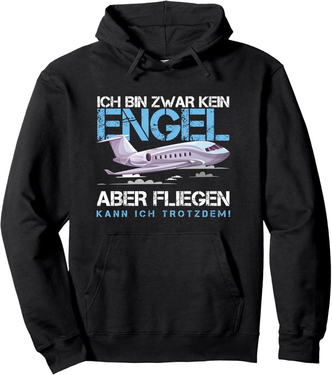 Pilot Fliegen Engel Flieger Flugzeug Flugplatz Flug Geschenk Pullover Hoodie