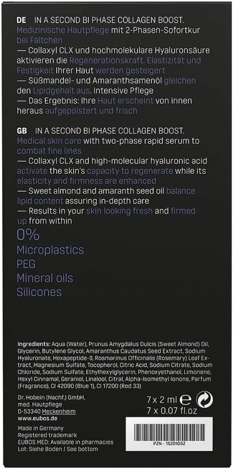 Eubos N A SECOND Stra.kur Bi-Phase Collagen Boost 7x2ml