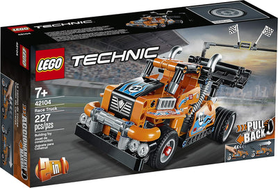 LEGO 42104 Technic Renn-Truck oder Rennauto, 2-in-1 Modell mit Rückziehmotor, Sammlung von Rennfahrz