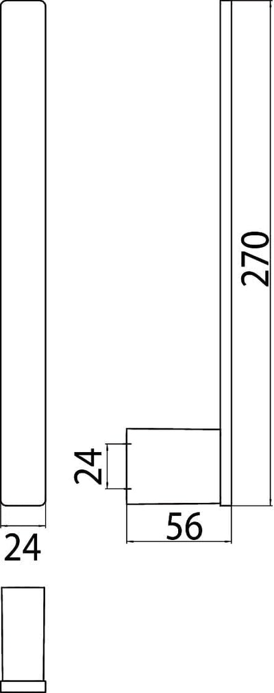 Emco Loft Reservepapierhalter für Toilettenpapier, hochwertiger Toilettenpapierhalter zur Wandmontag