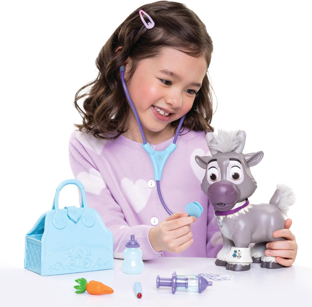 Disney Die Eiskönigin Pflegeset Sven mit Zubehör von Jakks Pacific, 22 cm gross, inkl. Reisetasche,