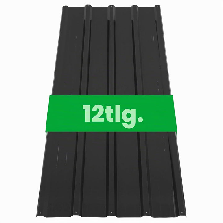 12er ProfilblechTrapezblech, Wellplatten Dachplatten Verzinkter Stahl Dachblech 110cm x 45cm, Trapez