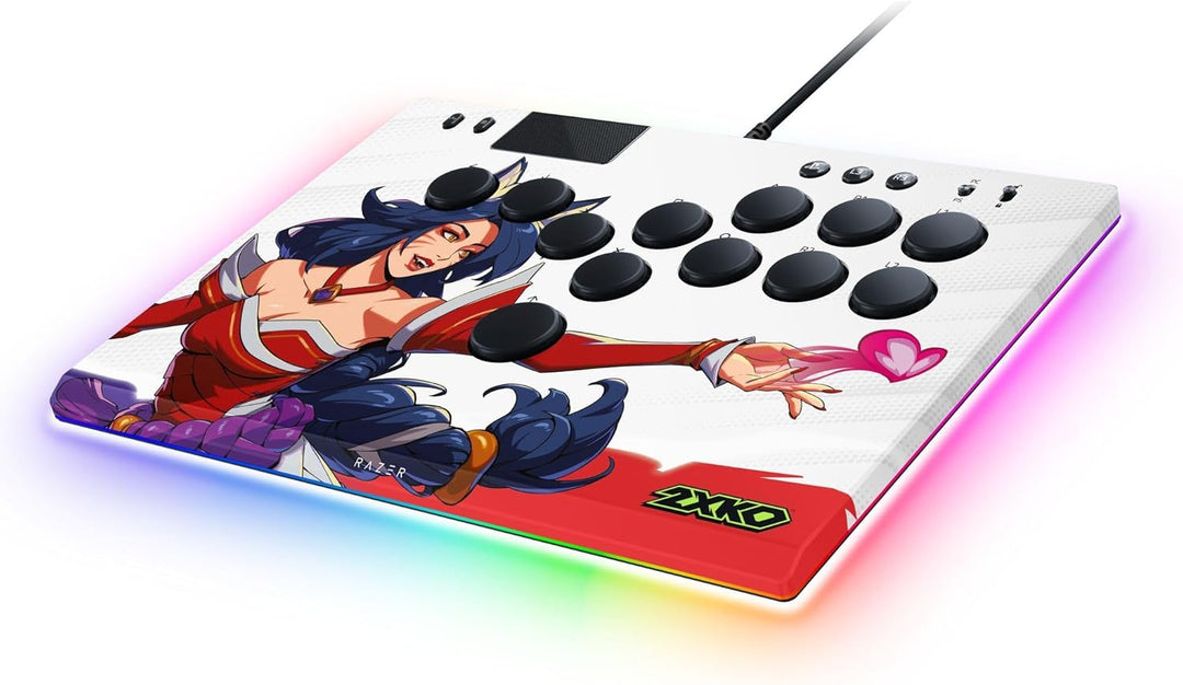 Razer Kitsune 2XKO Edition - Optischer All-Button-Arcade-Controller für PS5 und PC - Layout mit 4 pr