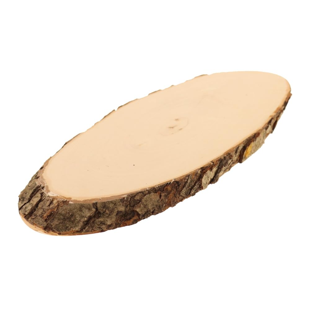 2X HOFMEISTER® Rustikales Rindenbrett zum Servieren, Dekorieren und Basteln, natürliche Holzscheibe,