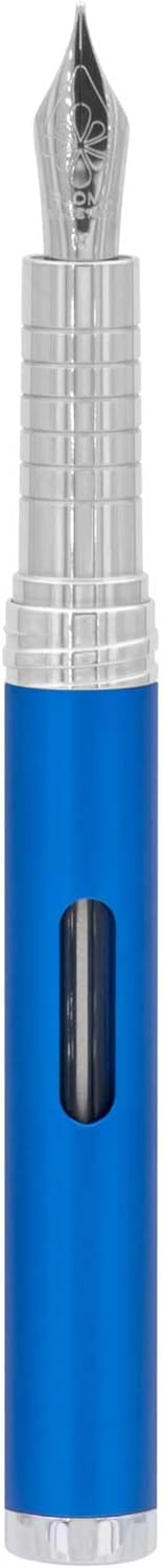 DIPLOMAT NEXUS Füllhalter Edelstahlfeder mit Tintenglas blau/Federstärken: B/Füllfederhalter/Handgef