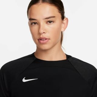 NIKE Damen W Nk Df Strke Iii JSY Ss T-Shirt XS Black/Black/Black/White, XS Black/Black/Black/White