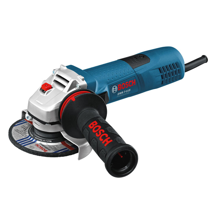 Bosch Professional Winkelschleifer GWS 7-115 E (ScheibenØ 115 mm, 720 Watt, mit Wiederanlaufschutz,