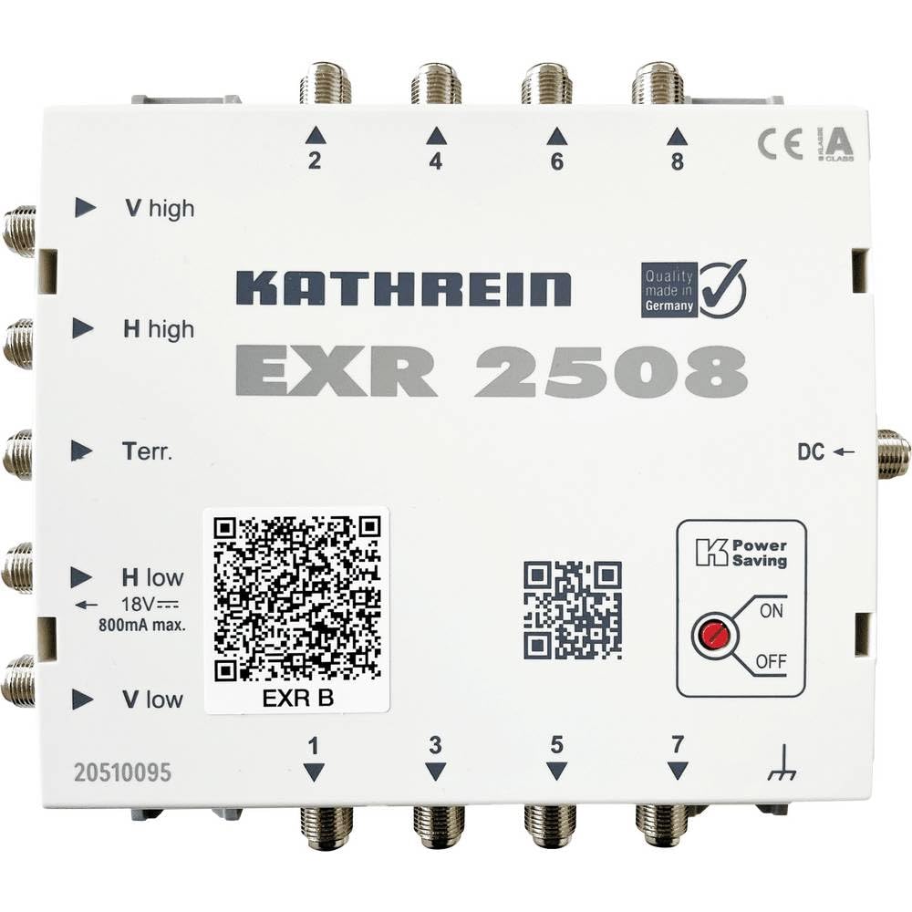 Kathrein EXR 2508 Satelliten-ZF-Vertzeilsystem Multischalter (1 Satellit, 8 Teilnehmeranschlüsse, Kl