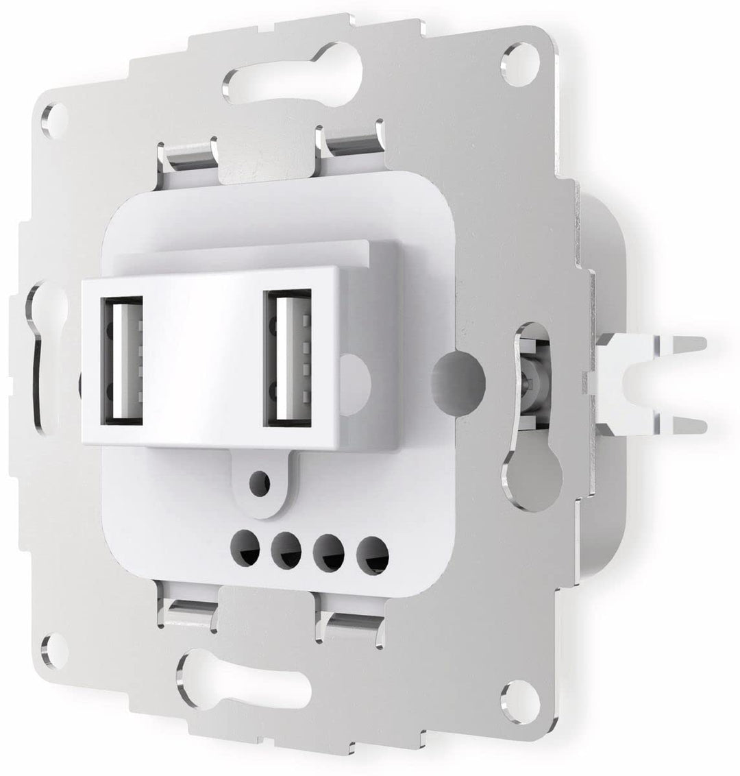 2USB chargeUp TAE USB AA Ladestation Glänzend Weiss / 12.0W / 2.4A