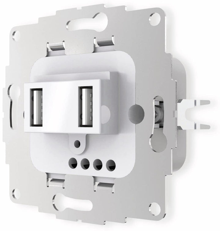 2USB chargeUp TAE USB AA Ladestation Glänzend Weiss / 12.0W / 2.4A