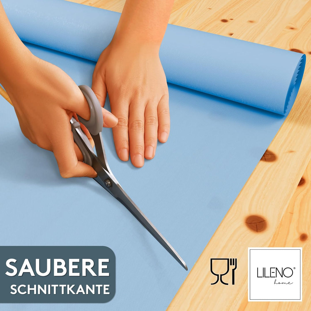 LILENO HOME Tischdeckenrolle 1,10 x 25 m - Tischdecke Hellblau aus Vlies - Stoffähnlich, abwaschbare