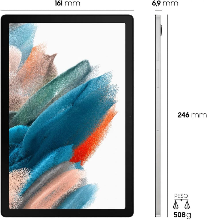 Samsung Galaxy Tab A8 Tablet 25,6 cm (10,5 Zoll) Wi-Fi RAM 4 GB 64 GB Tablet Android 11 Silver [ital