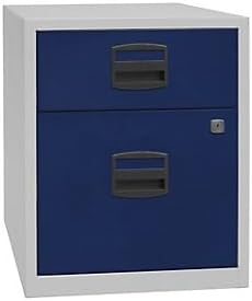 Bisley Home mobiler Beistellschrank PFA, 1 Universalschublade, 1 HR-Schublade, Metall, 505 Korpus Li