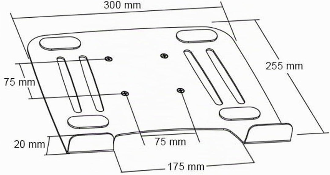 Drall Halterung Adapter Ablage für Laptop Notebook Netbook Tablet PC - Befestigung an Wandhalterung