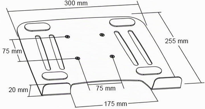 Drall Halterung Adapter Ablage für Laptop Notebook Netbook Tablet PC - Befestigung an Wandhalterung