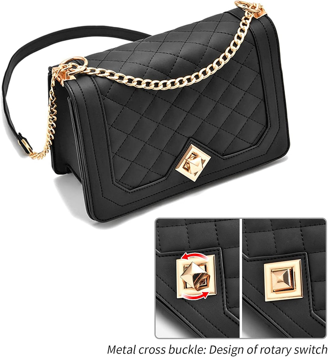 Travistar Damen Umhängetasche Kleine - Kette Schulterriemen Crossbody Bag - Lingge Tasche Schulterta