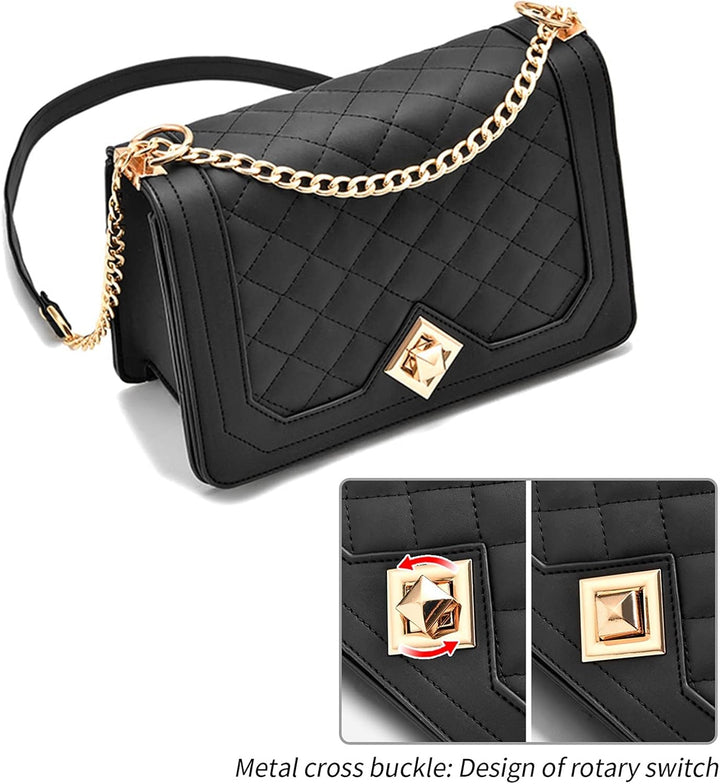 Travistar Damen Umhängetasche Kleine - Kette Schulterriemen Crossbody Bag - Lingge Tasche Schulterta