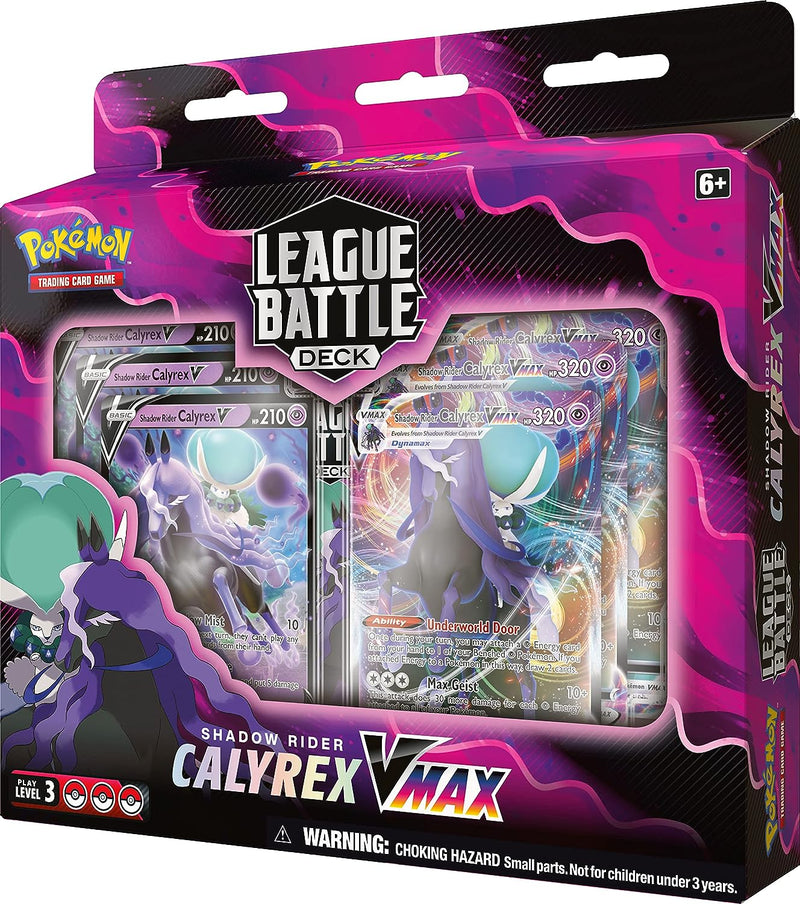 Pokémon TCG: Shadow Rider Calyrex VMAX League Battle Deck (60 Karten Ready to Play Deck, 3 Folien-V-