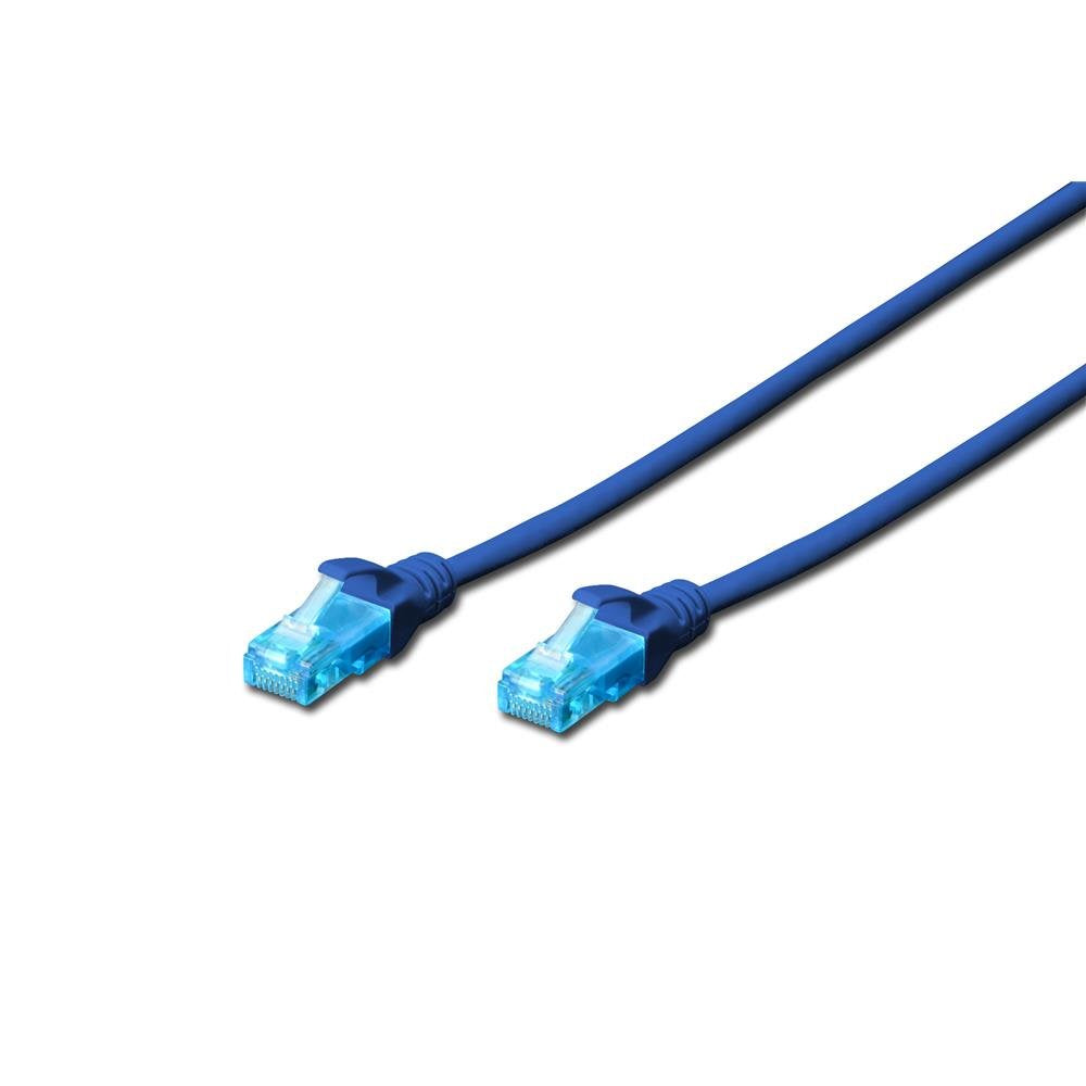 DIGITUS Patchkabel RJ45 U/UTP Cat5e 5,00m blau