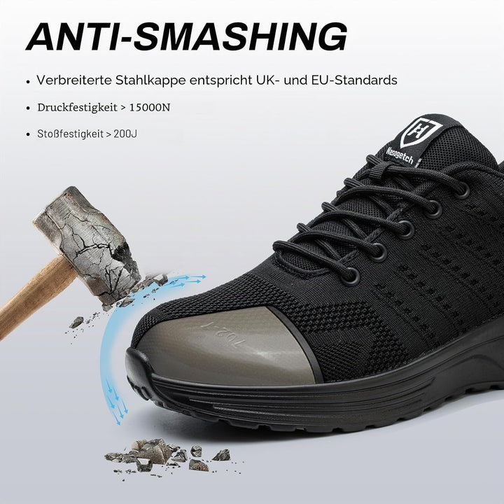 Hitopteu Sicherheitsschuhe Herren Arbeitsschuhe Damen Leicht Sportlich Arbeitsturnschuhe mit Stahlka