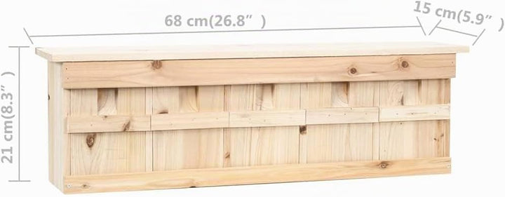 Myheimly Spatzenhaus 5-Fach 68x15x21 cm Tannenholz Nistkasten für Sperling Spatzenvilla