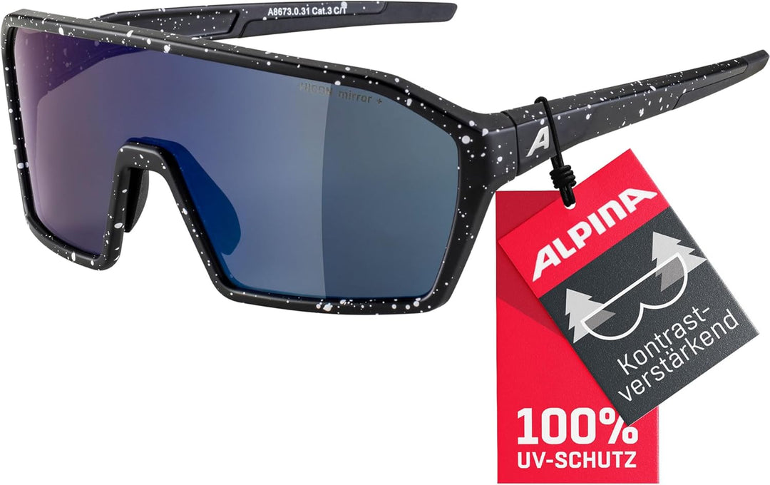ALPINA RAM Q-LITE - Verspiegelte, Kontrastverstärkende & Beschlagfreie Sport- & Fahrradbrille Mit 10