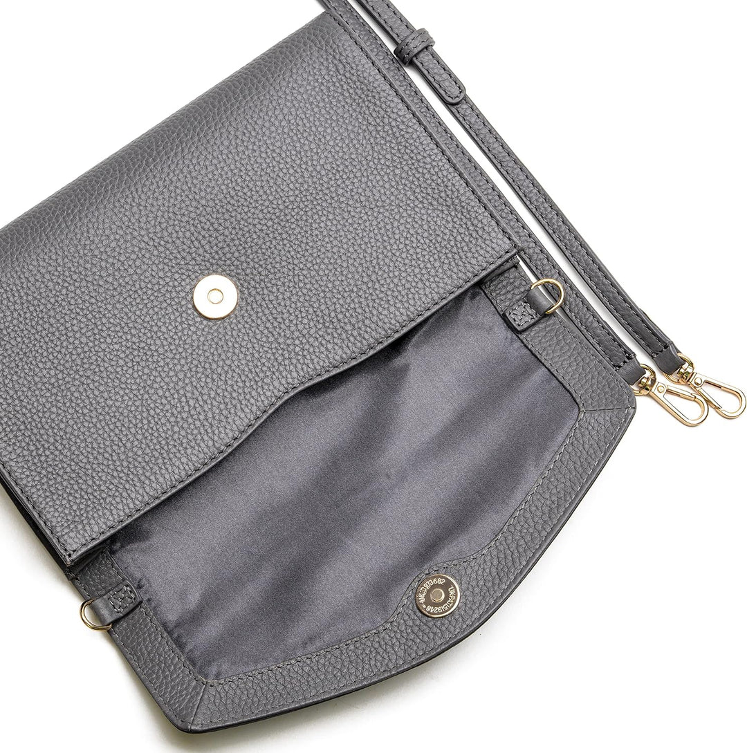 Lazarotti Bologna Leder Handtasche Damen | abnehm- & längenverstellbarer Schulterriemen | mittelgros
