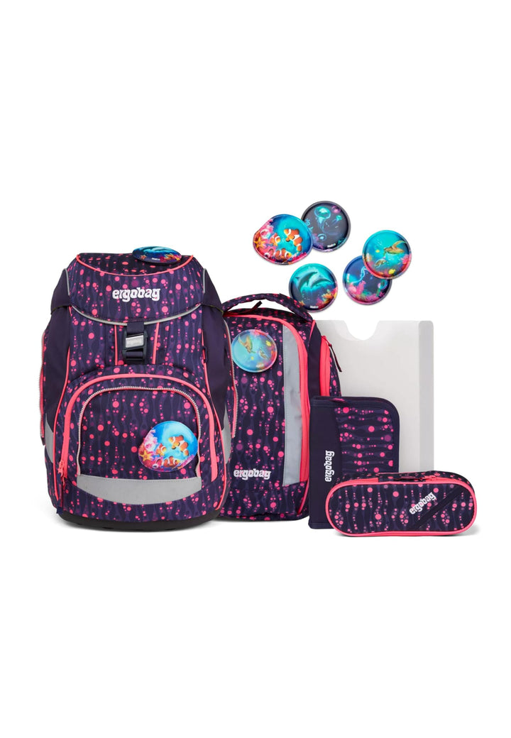 ergobag Unisex Kinder Prime School Backpack Set Rucksack Einheitsgrösse Bärmuda Viereck -