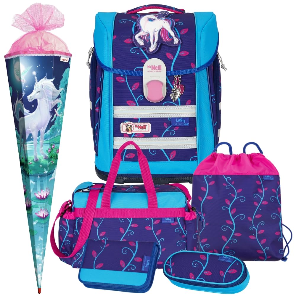 Generisch LILLY - KATZE - McNeill Ergo Primero McLight LED-Schulranzen-Set 7tlg. mit SCHULTÜTE und S