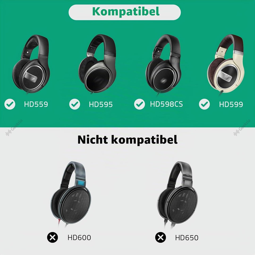 Geekria Tasche Kopfhörer für HD 599, HD 598 SE, HD 595, Sennheiser HD 559, HD 558, HD 555, HD 518, H