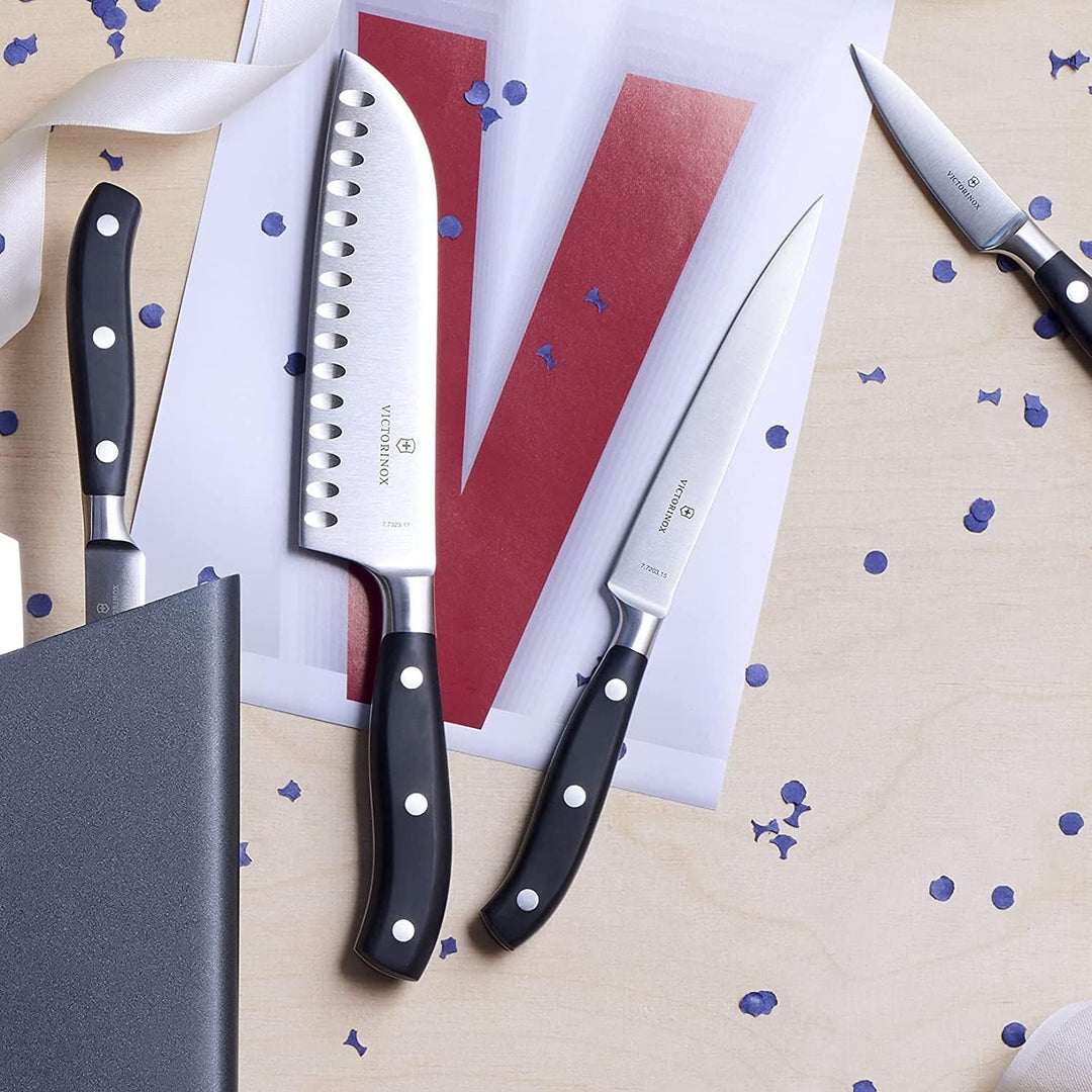 Victorinox, Grand Maître, Profi Tranchiermesser, Extra Scharfe Klinge, gerader Schliff, 15 cm, Robus