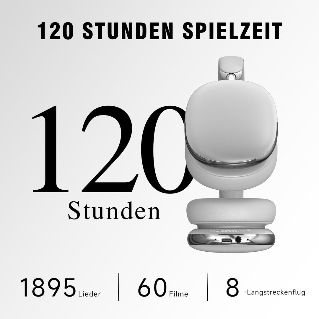 Freepods 120H Spielzeit Bluetooth ANC/ENC Over-Ear-Kopfhörer Aktive Geräuschunterdrückung drahtlos,