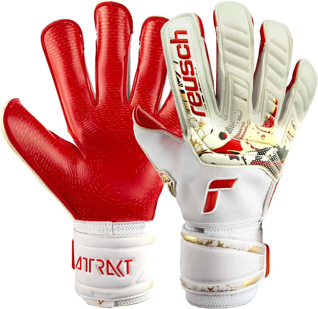Reusch Unisex – Erwachsene Torwarthandschuhe Attrakt Gold X Glueprint mit Hervorragendem Grip und Au