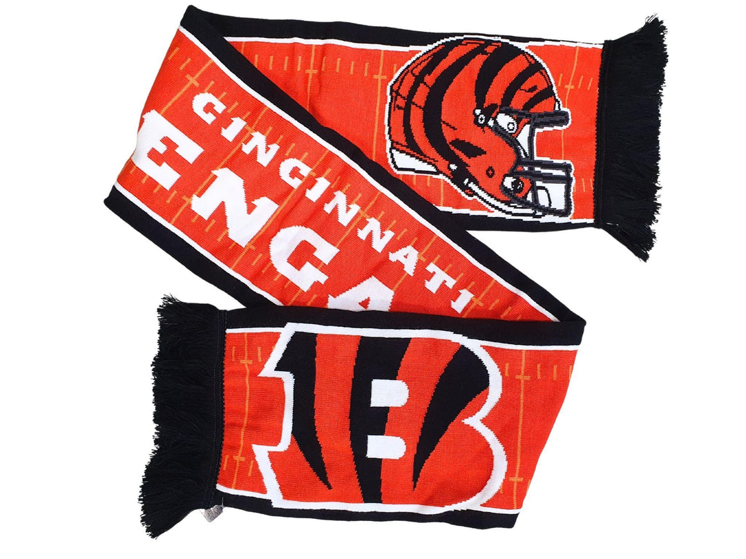 Great Branding NFL Jaquard Schal American Football Teamlogo Helm Fanschal Fransen Cincinnati Bengals