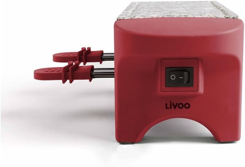 Raclettegerät für 2 personen 350w rot - doc156rc
