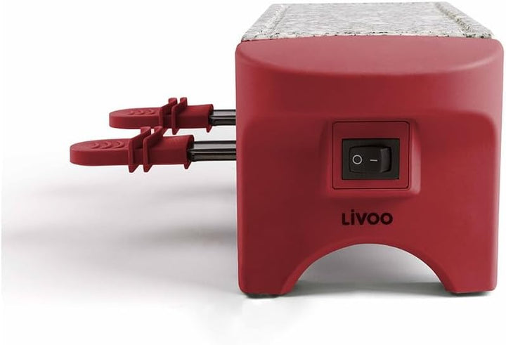 Raclettegerät für 2 personen 350w rot - doc156rc