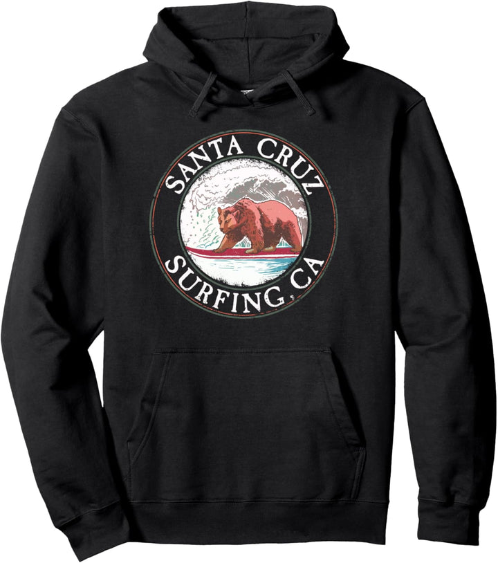 Vintage Surfer California I Retro Santa Cruz Kalifornien Pullover Hoodie