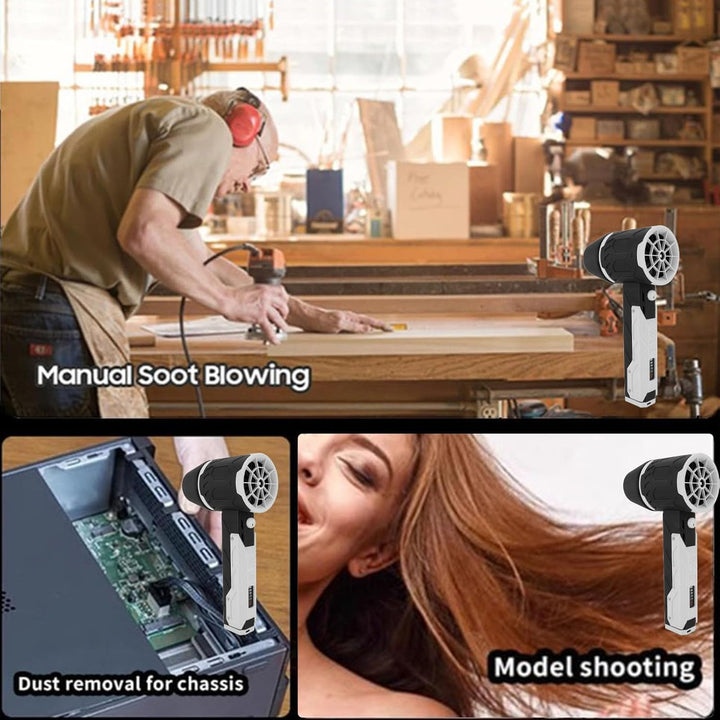 Starkes Trockengebläse 180.000 U/min, 1400 G Kraftvoller Schub, 64-mm Turbinenventilator, Bürstenlos