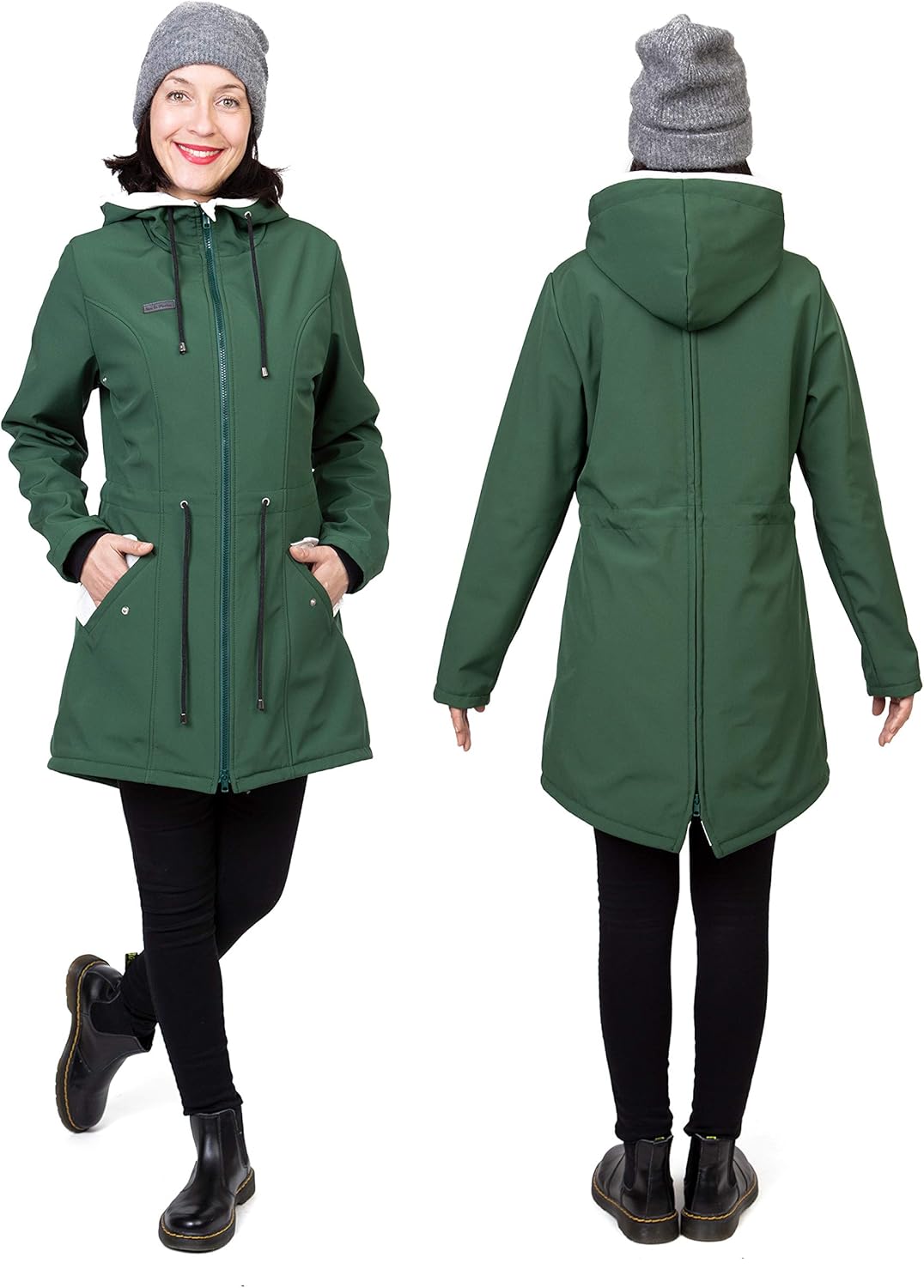Viva la Mama 4in1 Trageparka für Tragen auf dem Rücken oder der Brust, Allwetter Softshell - PINA S